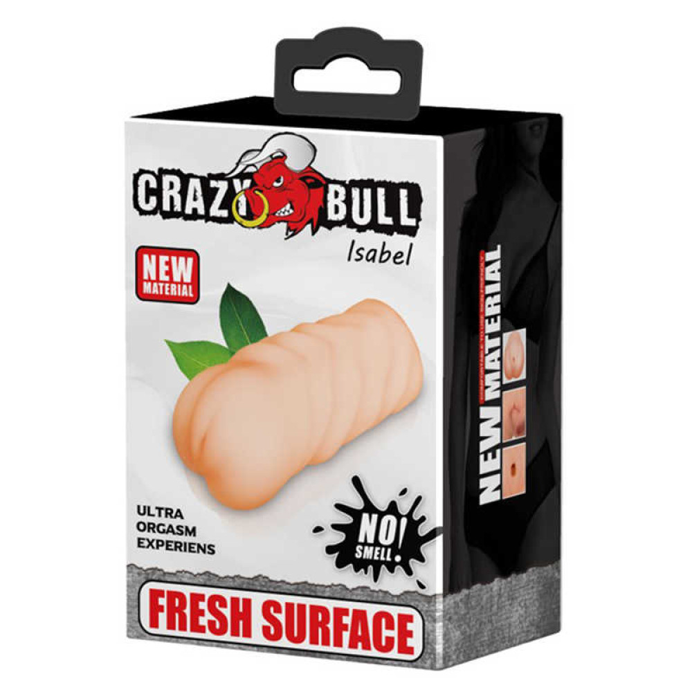 Мастурбаторы без вибрации - Мастурбатор вагина Crazy Bull Isabel из киберкожи, светло-бежевая 1