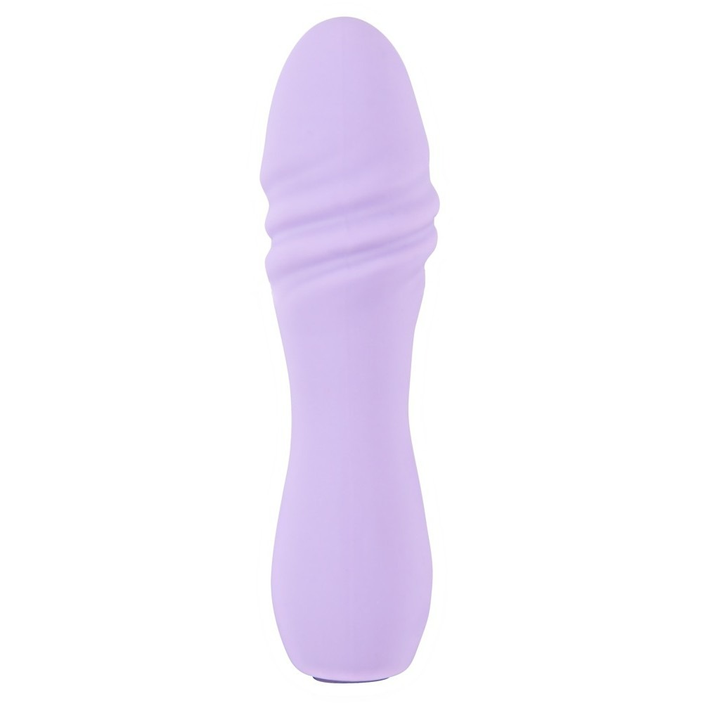 Секс игрушки - Мини-вибратор с рельефом Cuties 3, лиловый, 10.8 х 2.8 см