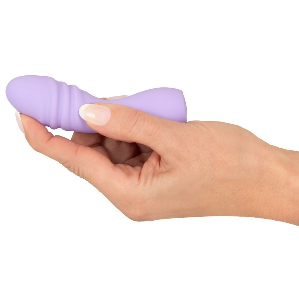 Секс игрушки - Мини-вибратор с рельефом Cuties 3, лиловый, 10.8 х 2.8 см 2