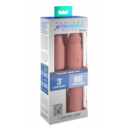Насадка на пенис Pipedream Fantasy X-tensions Elite бежевая, 23 см