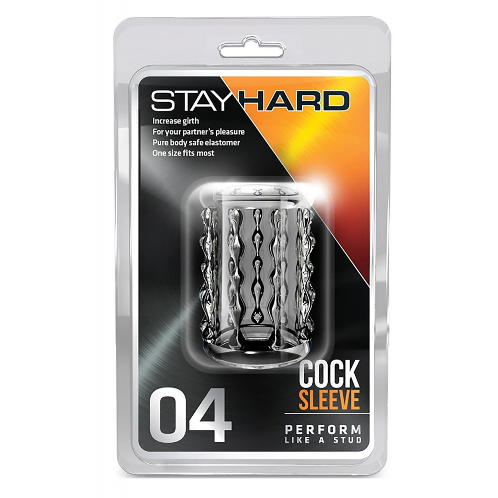Эрекционные кольца и насадки - Насадка STAY HARD - COCK SLEEVE 04, CLEAR 2