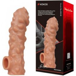K45210 Насадка на пенис с отверстием для мошонки Kokos 15,6 см. CS 003-M