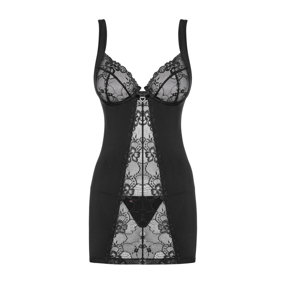 Эротическое белье - Пеньюар Obsessive Heartina chemise L/XL 2