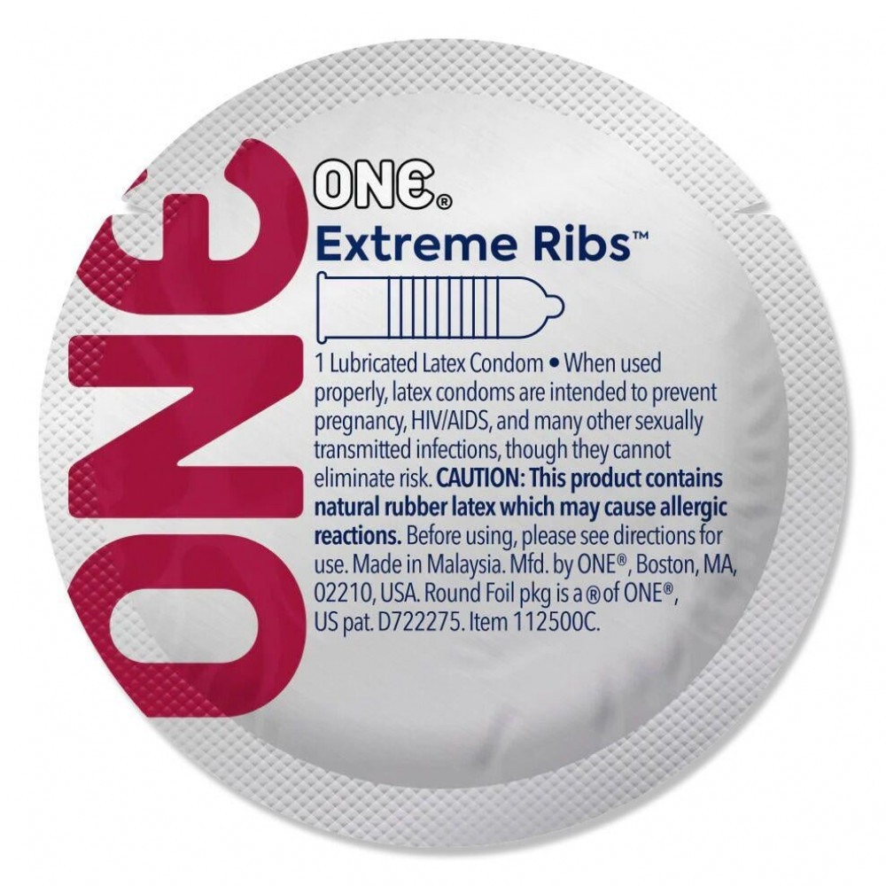 Презервативы - Набор рельефных латексных презервативов One Extreme Ribs (цена за 5 шт.)