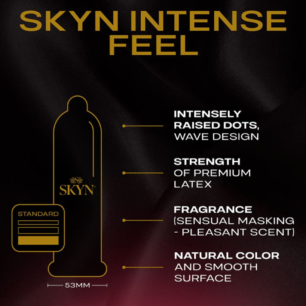 Презервативы - Презервативы с рельефом Skyn Intense Feel, безлатексные (полиизопрен), 10 шт 2