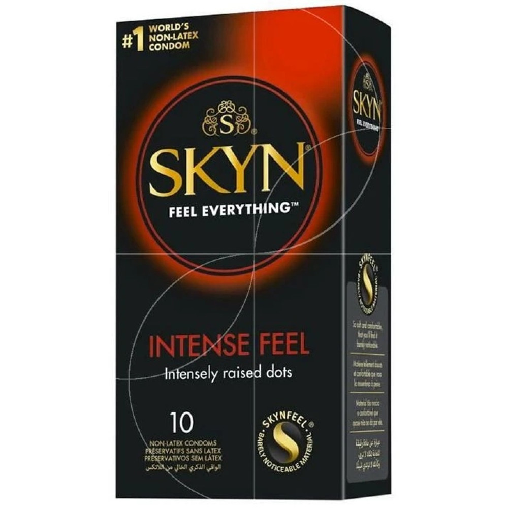 Презервативы - Презервативы с рельефом Skyn Intense Feel, безлатексные (полиизопрен), 10 шт