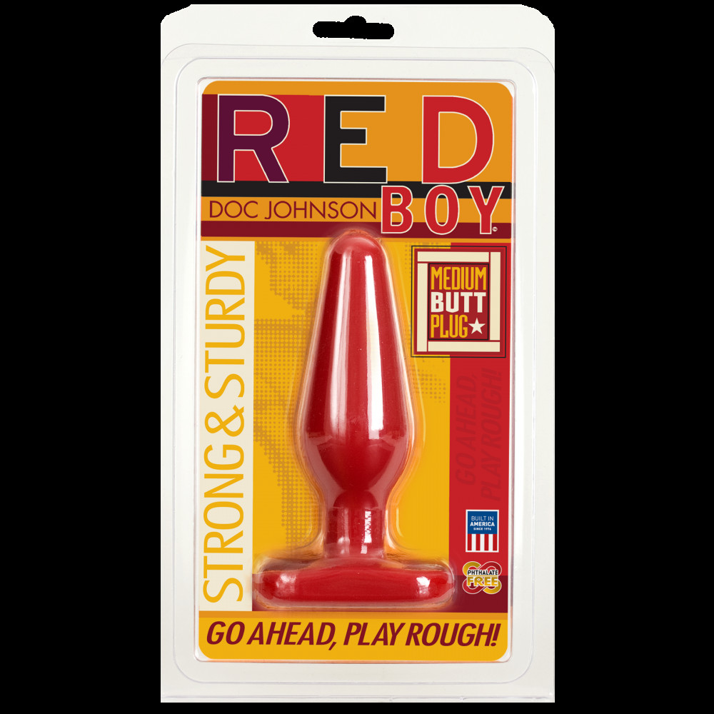 Анальная пробка - Анальная пробка Doc Johnson Red Boy - Medium 5.5 Inch, макс. диаметр 4см 1