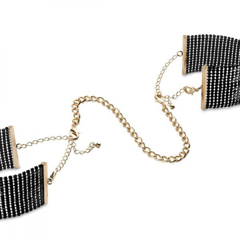 Наручники, веревки, бондажы, поножи - Наручники Bijoux Indiscrets Desir Metallique Handcuffs - Black, металлические, стильные браслеты 7