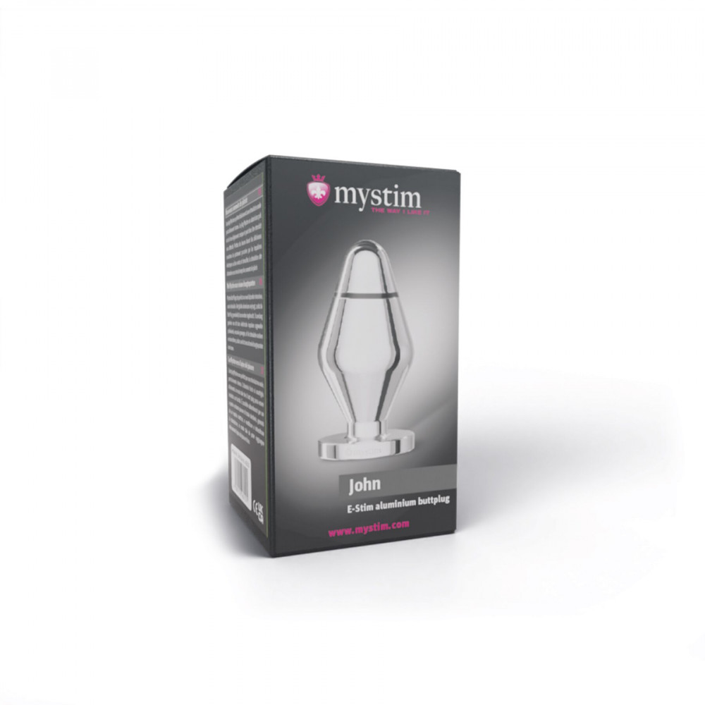 Різне - Металева анальна пробка Mystim John для електростимулятора, діаметр 5 см 5
