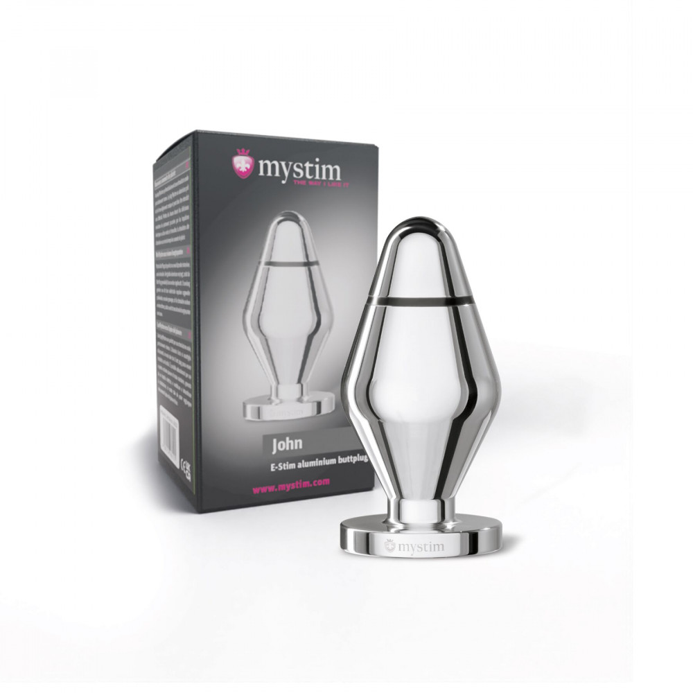 Різне - Металева анальна пробка Mystim John для електростимулятора, діаметр 5 см 4