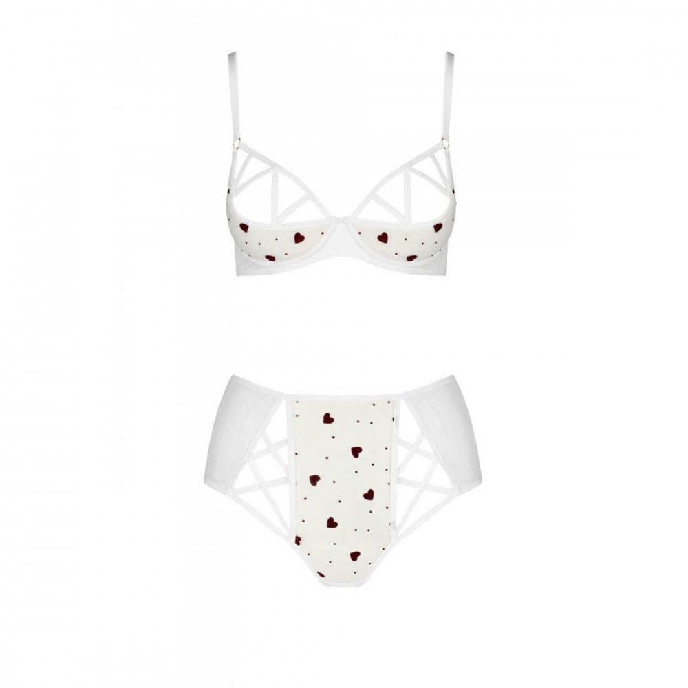 Эротические комплекты - Эротический комплект с рисунком LOVELIA BIKINI white L/XL - Passion 3