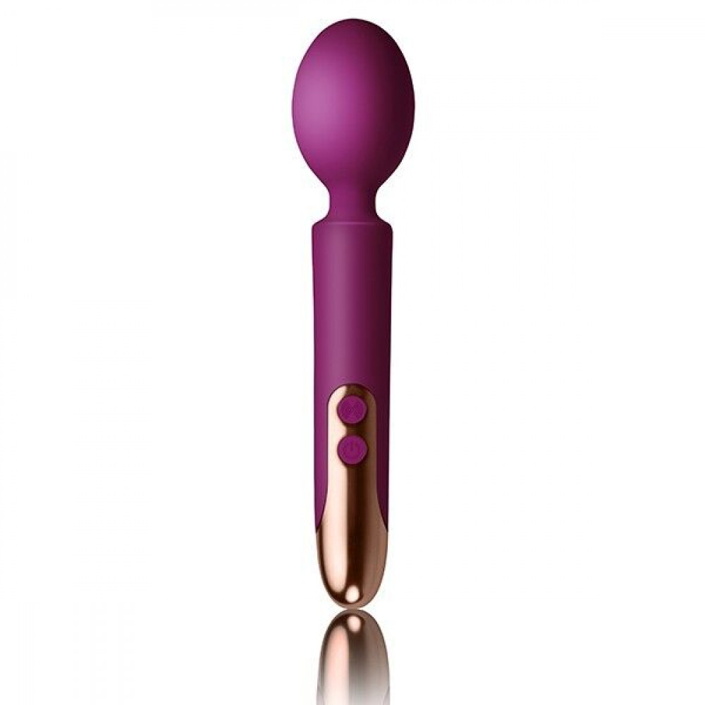 Вибромассажеры - Вибромассажер Rocks Off Oriel Purple, водонепроницаемый, гибкая головка, мощный, LED подсветка