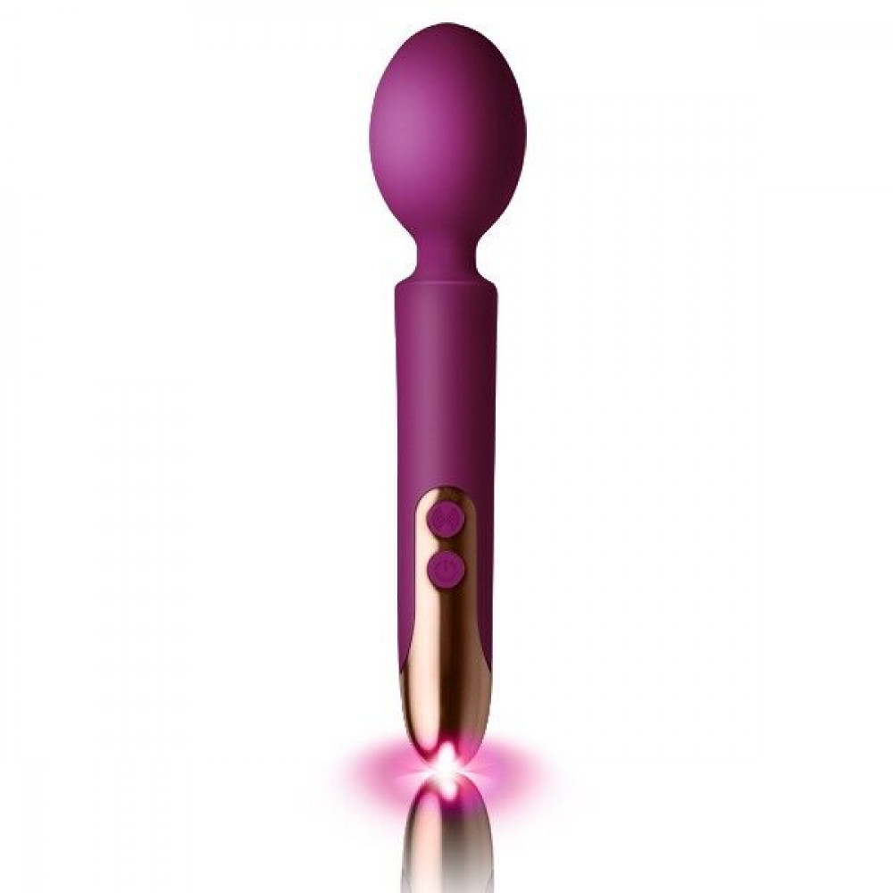 Вибромассажеры - Вибромассажер Rocks Off Oriel Purple, водонепроницаемый, гибкая головка, мощный, LED подсветка 3