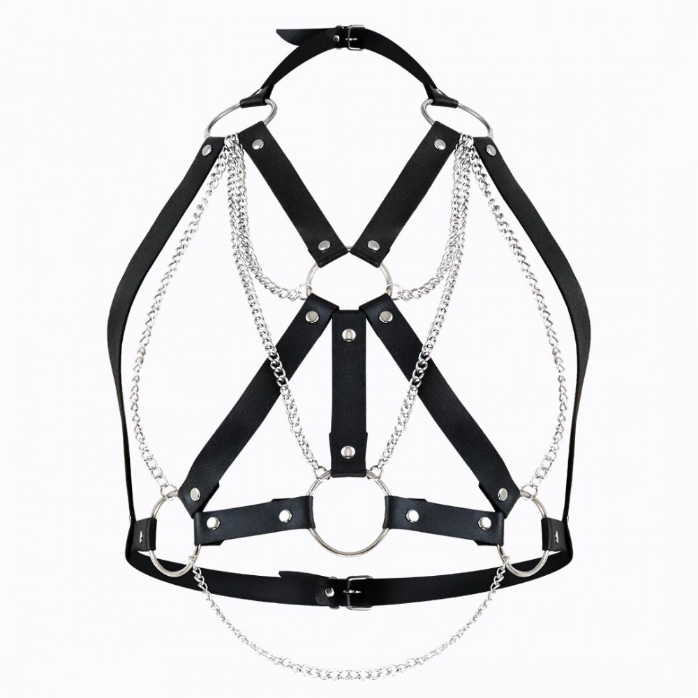 Чокеры, портупеи - Женская портупея Art of Sex - Aiden Leather harness, Черная XS-M