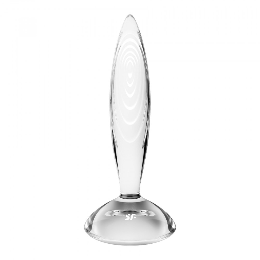 Анальная пробка - Стеклянная анальная пробка Satisfyer Sparkling Crystal 4