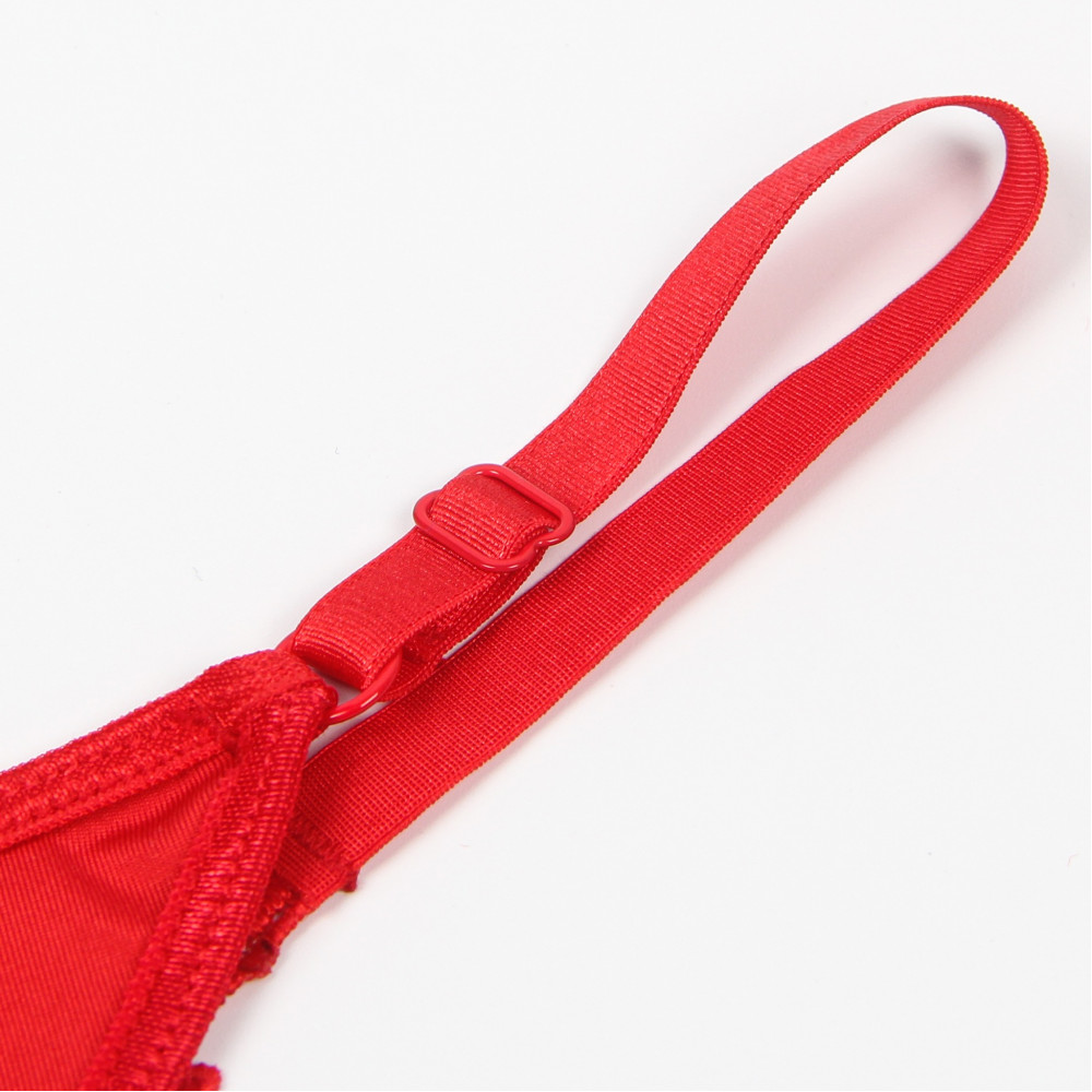 Різне - Стрінги з гіпюром зі стразами Star Night, червоні, S-M 6