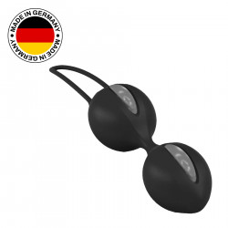 Вагинальные шарики Fun Factory SMARTBALLS DUO, черно-серые, 2 шт, диаметр 3,2 и 3,6 см