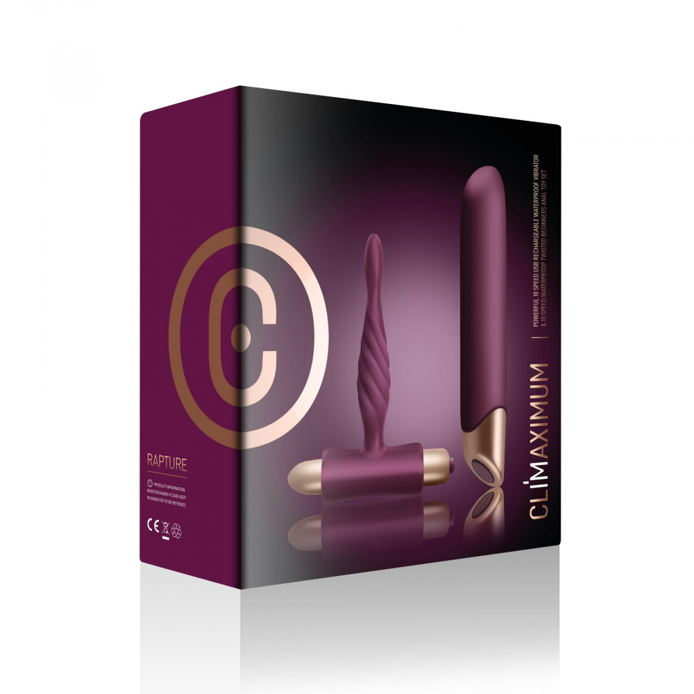 Разное - Набор вибраторов Climaximum Rapture, анальная пробка + вибратор, 10 режимов 7