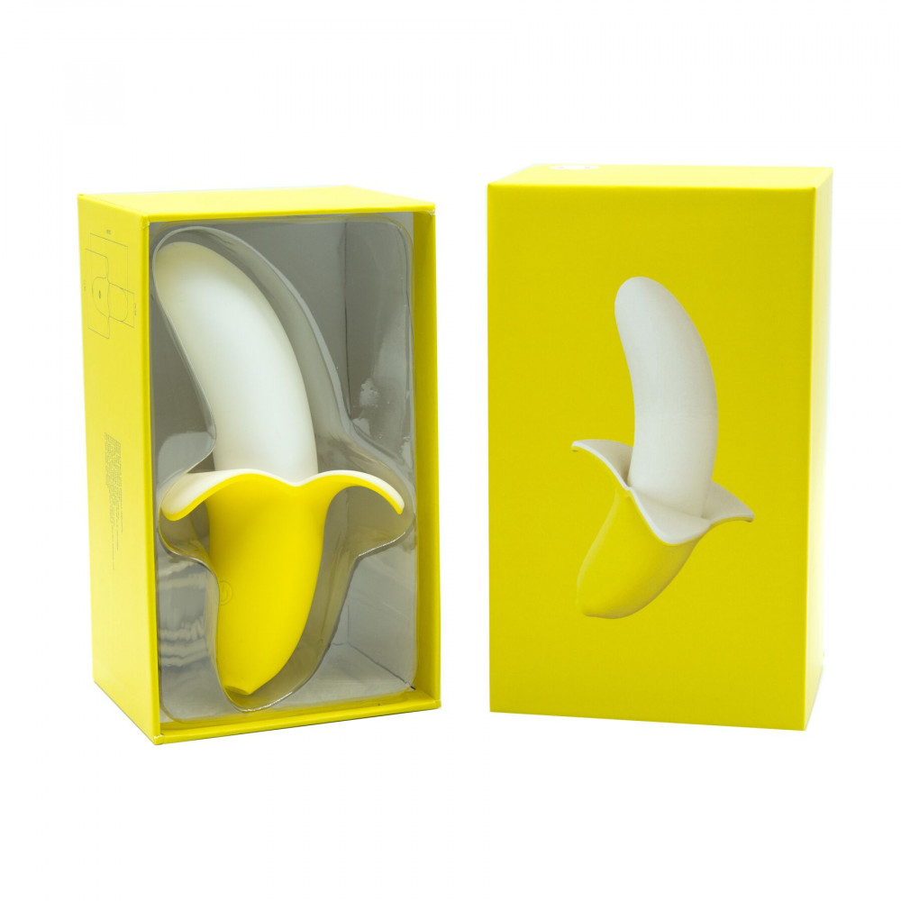 Классический вибратор - Вибратор-банан Banana Bliss Mini Silicone Vibrator, вагинально-клиторальная стимуляция, 10 режимов 4