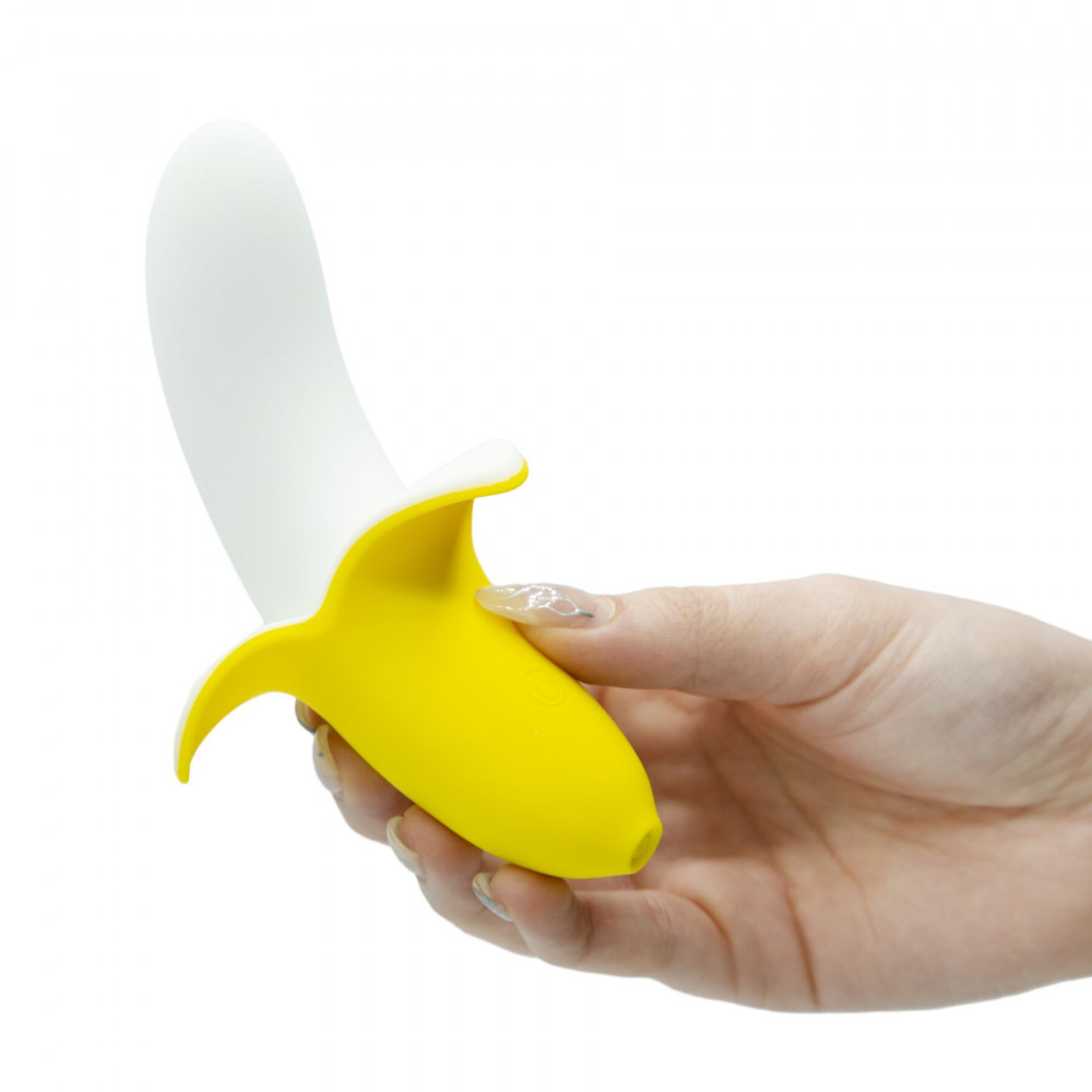 Классический вибратор - Вибратор-банан Banana Bliss Mini Silicone Vibrator, вагинально-клиторальная стимуляция, 10 режимов 3