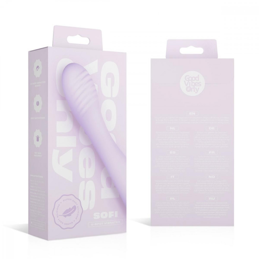 Стимулятор точки G - Вибратор Good Vibes Only - SOFI G-Spot Vibrator Soft Silicone - Purple 7