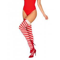 Чулки Obsessive Kissmas stockings S/M