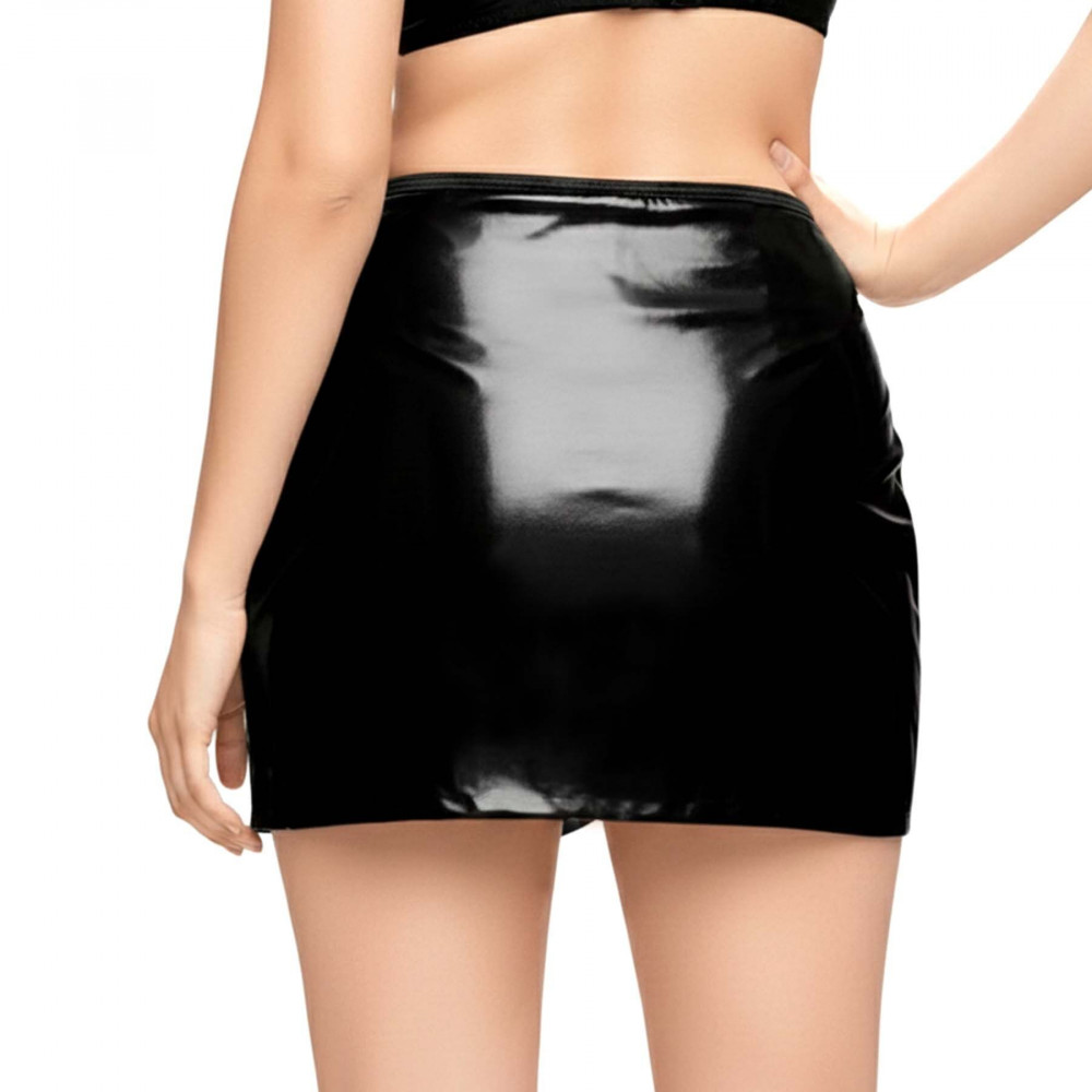  - Лакована сексуальна спідниця Art of Sex - Malibu, колір чорний, L-2XL 1