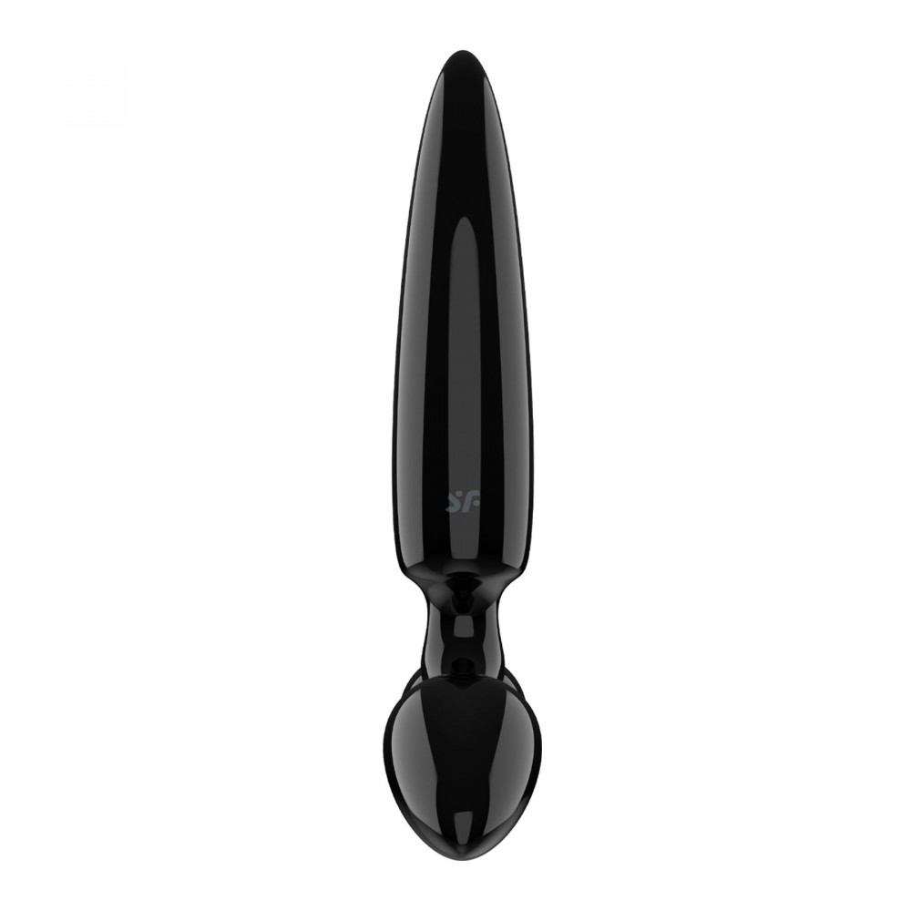 Фалоімітатор - Тристоронній скляний дилдо Satisfyer Triple Crystal 1 Black 2