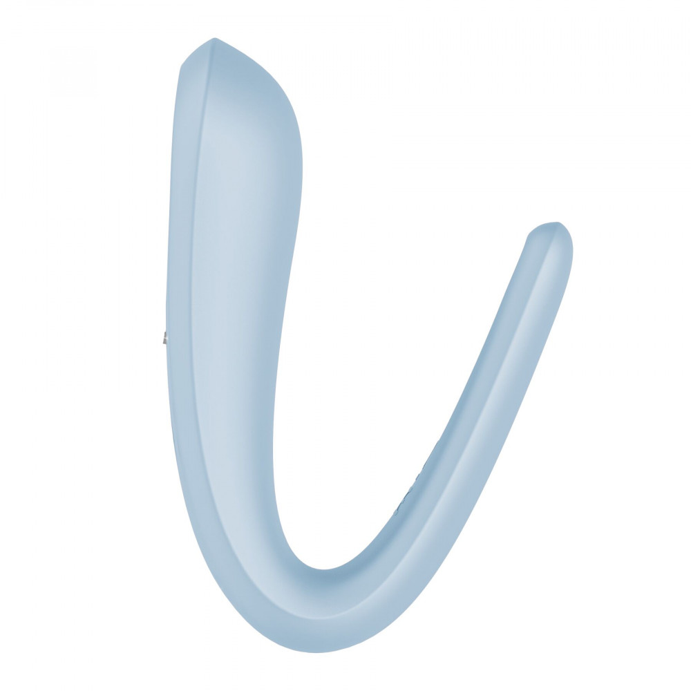 Игрушки для пар - Вибратор для пар Satisfyer Double Classic Light Blue с одним моторчиком 2