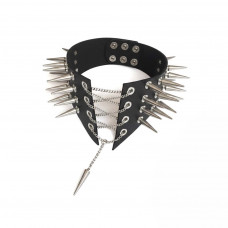 Чокер комір з шипами Art of Sex - Ariadne, еко шкіра, колір червоний, L-2XL