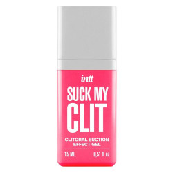 Смоктайзер для клитора Intt Suck My Clit Wild Strawberry (15 мл), клубника, гель с эффектом посасывания