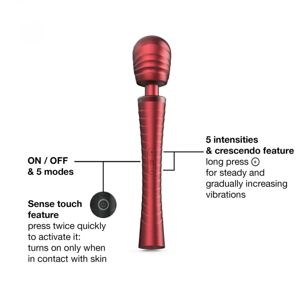 Для LGBTQ+ - Вибромассажер Manwan MAN.WAND EDGY Velvet Red 3