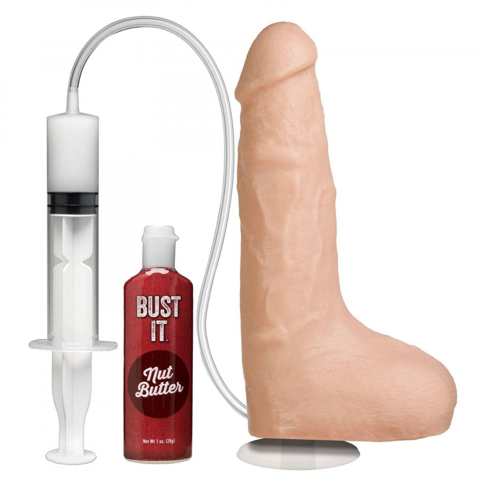 Фалоімітатор - Фалоімітатор, що кінчає Doc Johnson The Realistic Cock ULTRASKYN - Squirting 9,5 Inch Vanilla