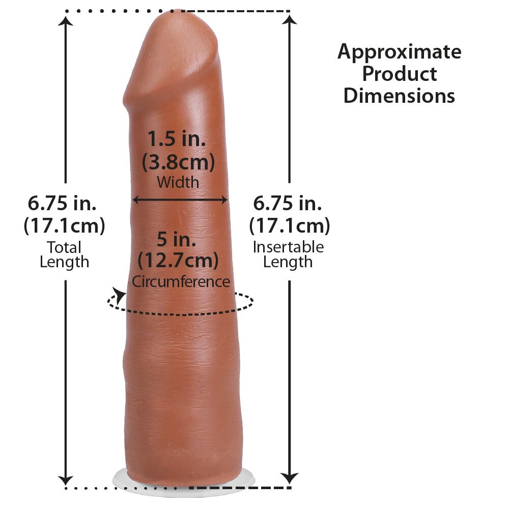 Фалоімітатор - Фалоімітатор Doc Johnson The Realistic Cock ULTRASKYN - 7 Inch Caramel 4