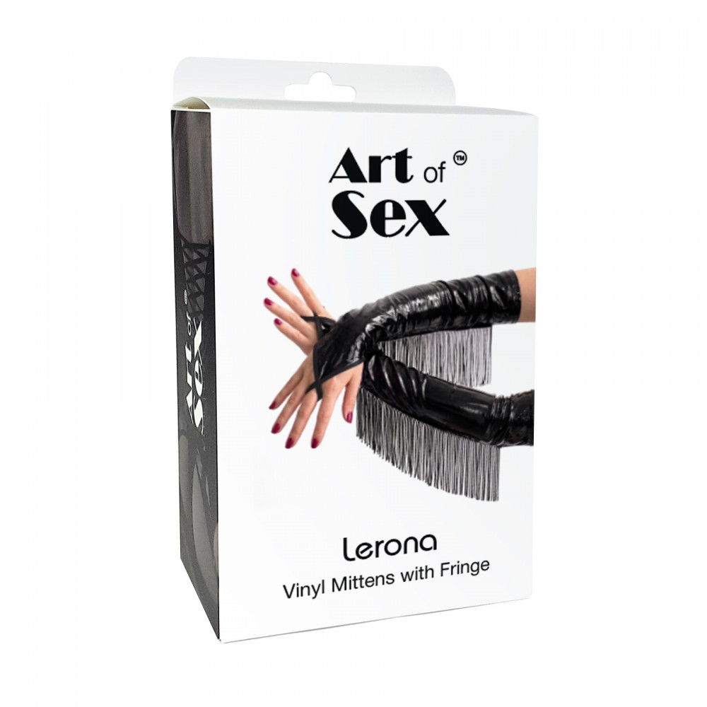 - Вінілові мітенки Art of Sex - Lerona, розмір M, колір червоний 2