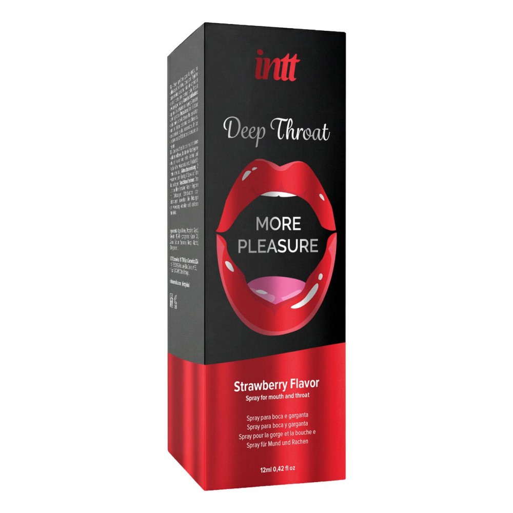 Оральные смазки - Спрей для глубокого минета Intt Deep Throat Oral Spray Strawberry (12 мл) 4
