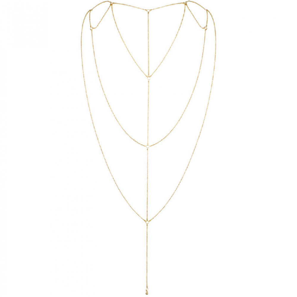 Різне - Ланцюжок для спини Bijoux Indiscrets Magnifique Back and Cleavage Chain - Gold, прикраса для тіла 4