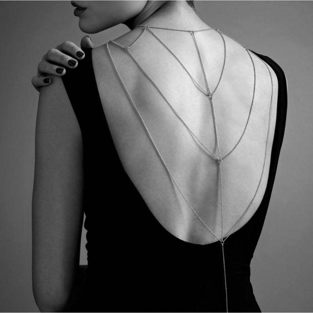 Різне - Ланцюжок для спини Bijoux Indiscrets Magnifique Back and Cleavage Chain - Gold, прикраса для тіла 2