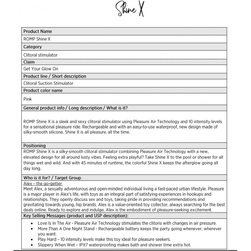 Різне - Вакуумний кліторальний стимулятор ROMP Shine X, рожевий 4