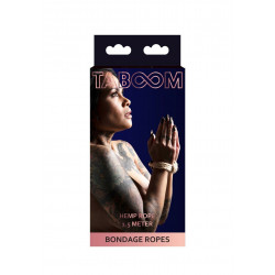 Веревка для связывания конопляная Taboom Вondage Ropes, 1.5 метра, 7 мм