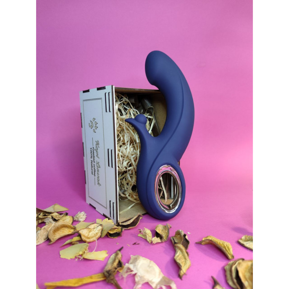 Разное - Вибратор кролик Chisa Kissen Fury двойная вибрация и стимуляция, синий 6