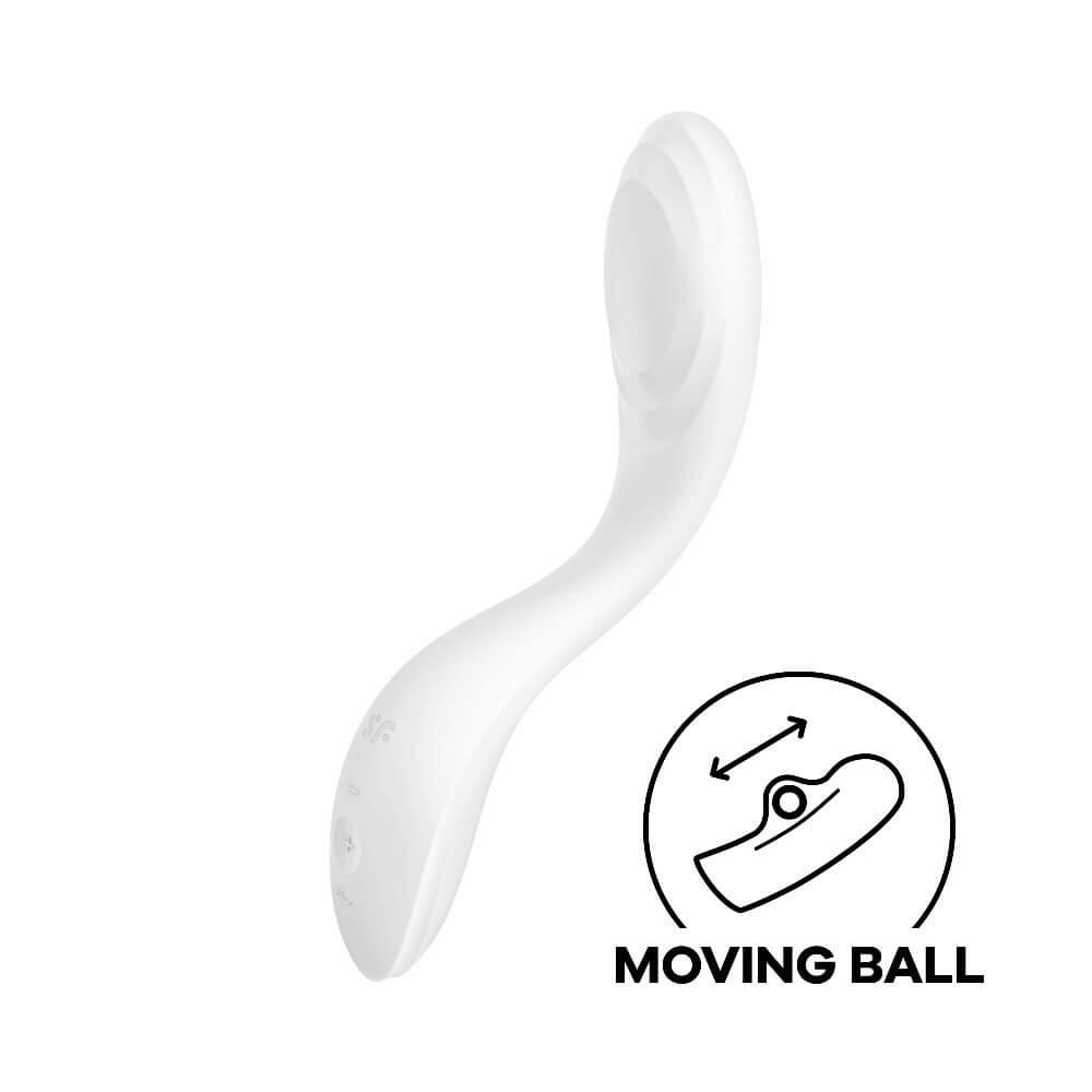 - Вибратор с подвижным шариком Satisfyer Rrrolling Pleasure для точечной стимуляции точки G, белый