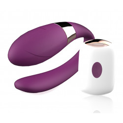 Вибромассажер для пар с пультом ДУ - Boss Series V-Vibe Purple USB 7 Function, BS6200002