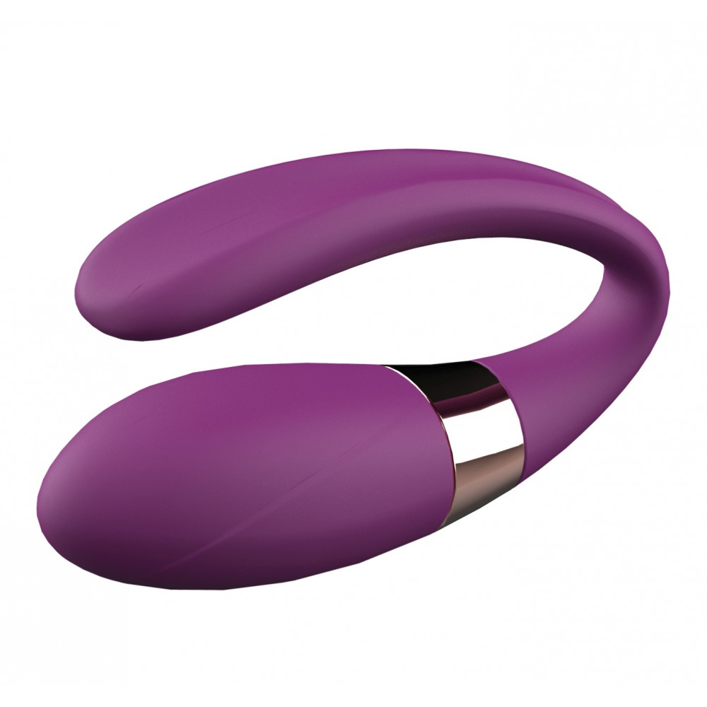 Вибратор - Вибромассажер для пар с пультом ДУ - Boss Series V-Vibe Purple USB 7 Function, BS6200002 5