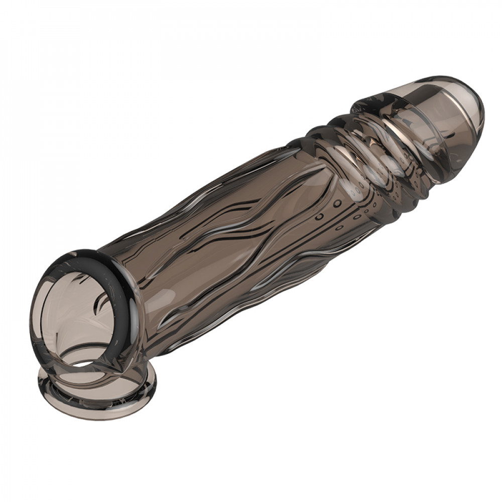 - Подовжуюча насадка Meleon - Big Black Bird penis sleeve, PS-29 2
