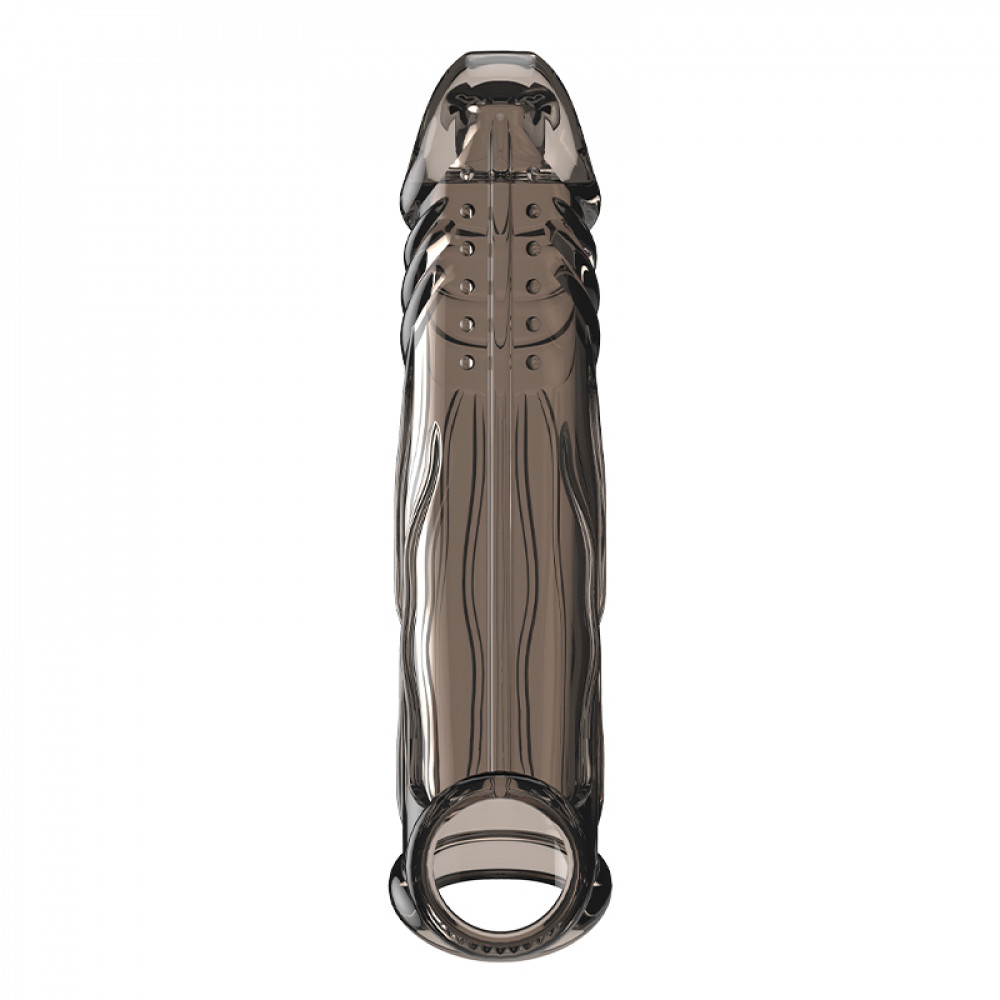 - Подовжуюча насадка Meleon - Big Black Bird penis sleeve, PS-29 5