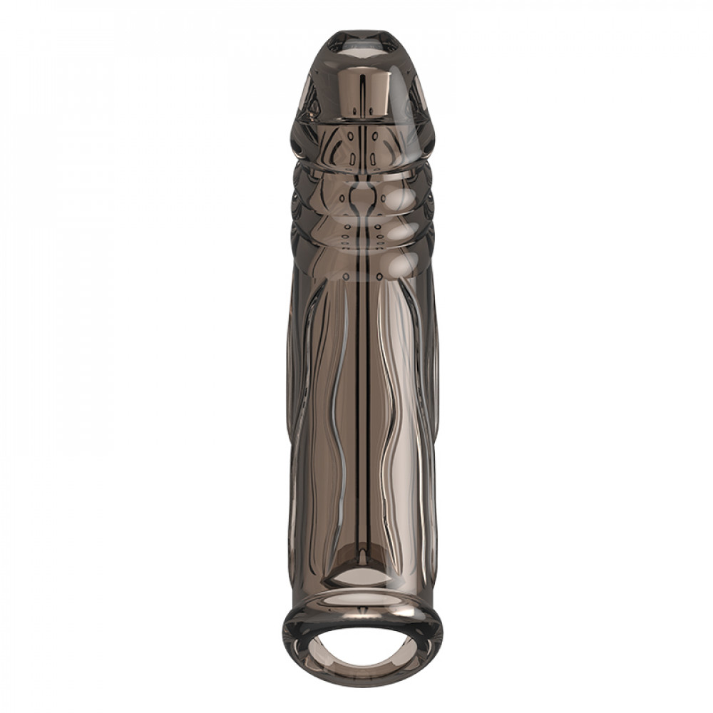 - Подовжуюча насадка Meleon - Big Black Bird penis sleeve, PS-29 4