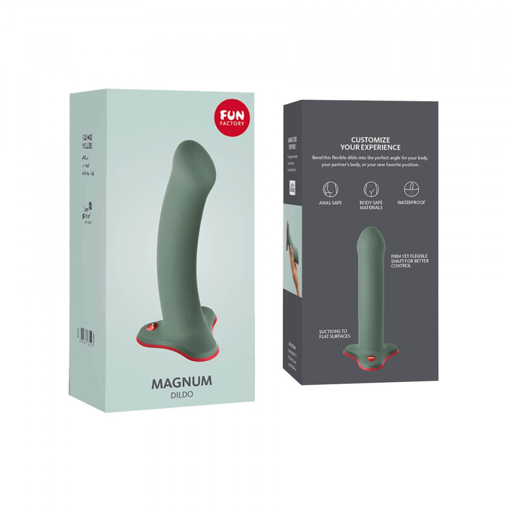 Секс игрушки - Фаллоимитатор Fun Factory MAGNUM, оливковый (мятая упаковка!!!) 6