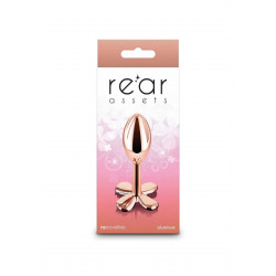 Анальная пробка металлическая NS Novelties Rear Assets Clover, золотая