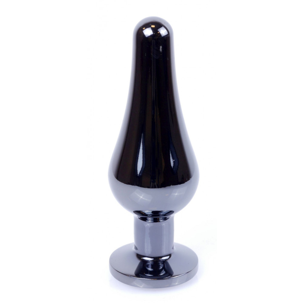 Анальные игрушки без вибрации - Анальная пробка Boss Series - Jewellery Dark Silver BUTT PLUG Pink, BS6400053 5